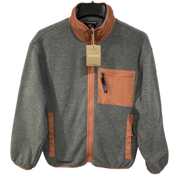 Patagonia Jackets & Blazers - Patagonia Synchilla Fleece Full Zip Jacket Nickel w/ Burl Red Women's Size M NWT